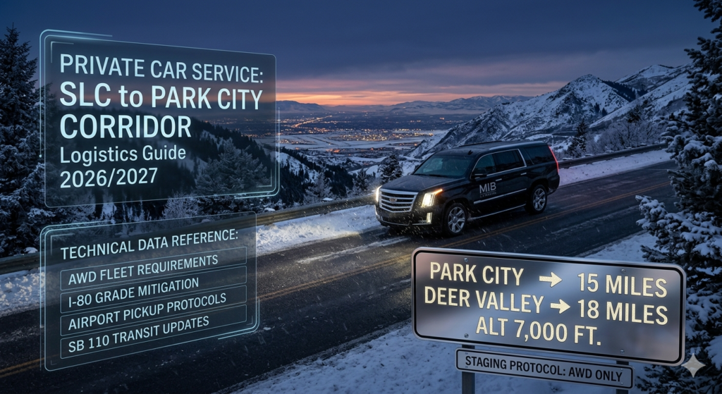 MIB Limousine private car service SLC to Park City airport staging