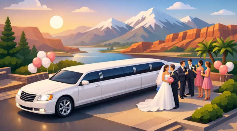 Wedding Party Limo Transportation in Utah
