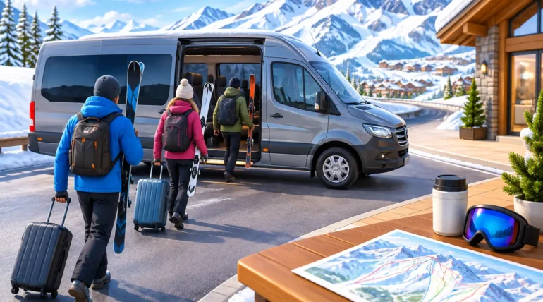 Ski Transfer Planning for a Better Arrival